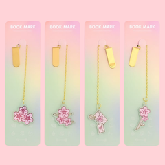 Pink Flower Bookmarks