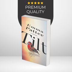 Book titled 'Tilt' by Emma Pattee with a bird illustration on a white background