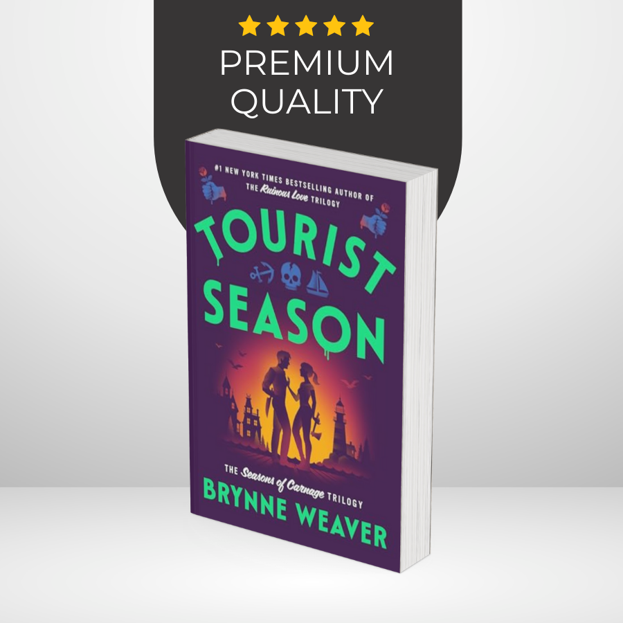 Book titled 'Tourist Season' by Brynne Weaver with a colorful cover design on a white background.