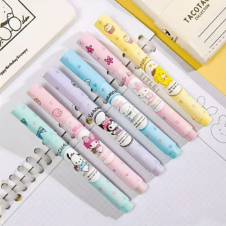 Cartoon Printed Highlighters (Pack of 6)