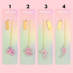 Pink Flower Bookmarks