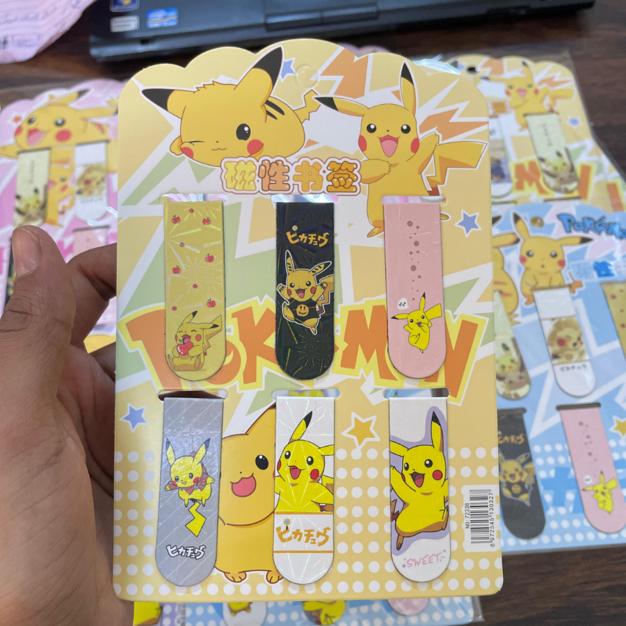 Pikachu Magnetic Bookmarks (Pack of 6)