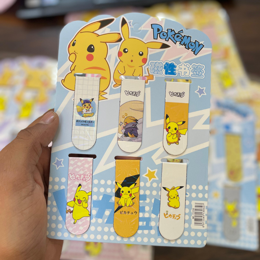 Pikachu Magnetic Bookmarks (Pack of 6)