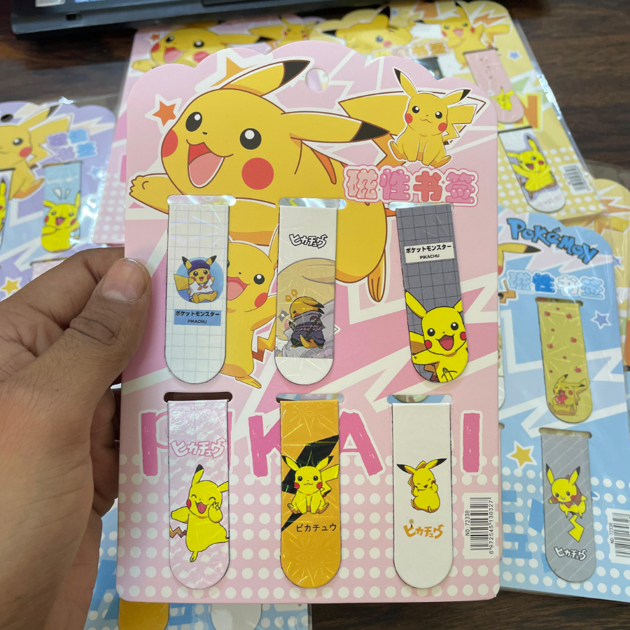 Pikachu Magnetic Bookmarks (Pack of 6)