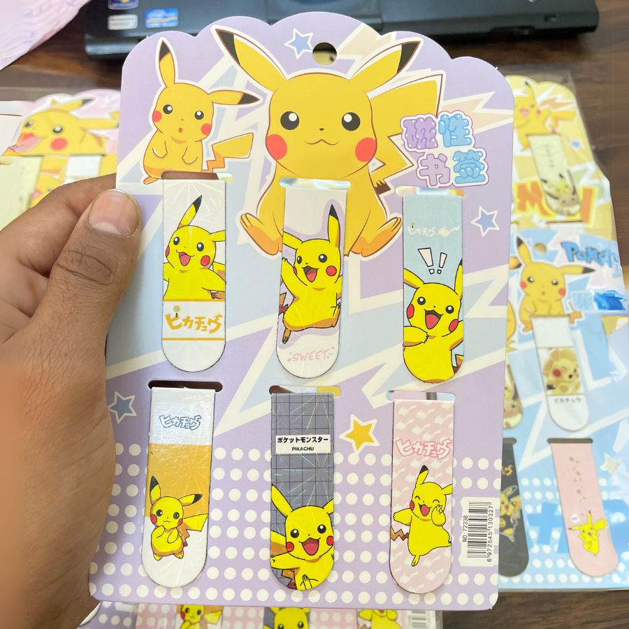 Pikachu Magnetic Bookmarks (Pack of 6)