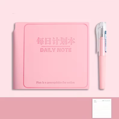 Minimalist Daily Note Planner and Matching Pen Set