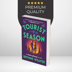 Book titled 'Tourist Season' by Brynne Weaver with a colorful cover design on a white background.